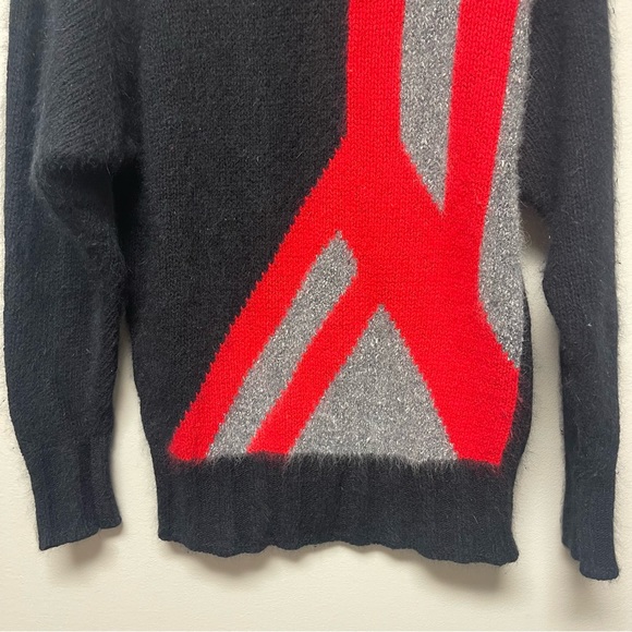 SEMPLICE 90’s Vintage Silk Angora Blend Abstract Pullover Sweater Size M - Picture 3 of 12